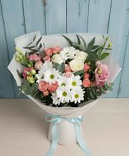 Букет цветов из:  Розы, Лизиантусы и Хризантемы #REPLACE_PRED# Новогагатли