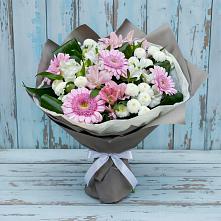 Букет цветов из:  Герберы, Альстромерии и Хризантемы в Новогагатли