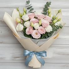 Букет цветов из:  Лизиантусы в Новогагатли