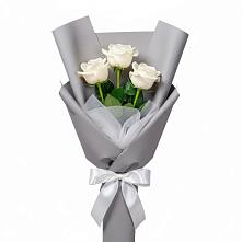 Букет 3 белые розы #REPLACE_PRED# Новогагатли