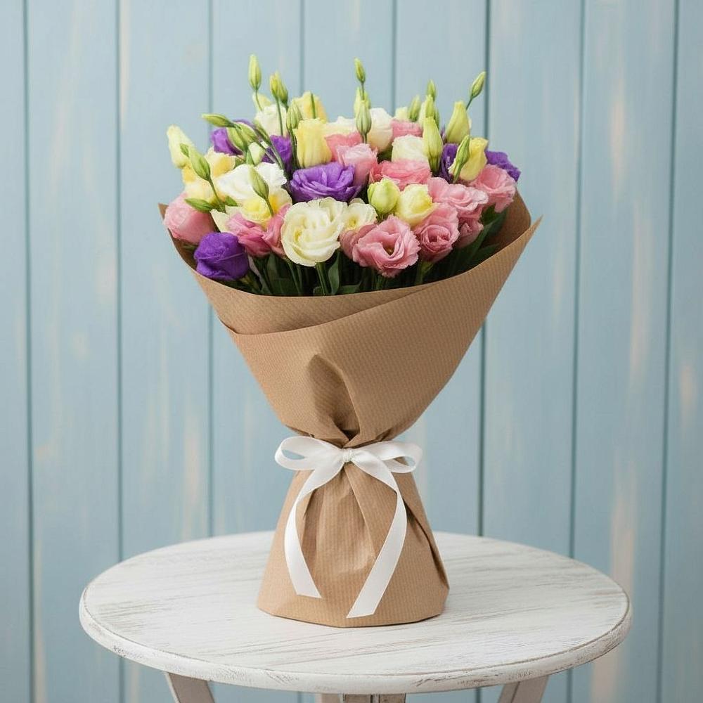 Букет цветов из: Лизиантусы в Новогагатли