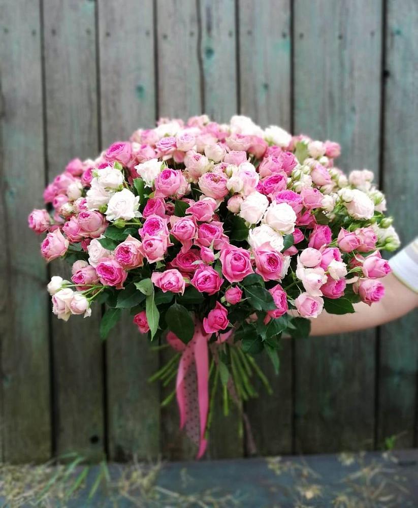 Букет Розовые кустовые розы Натали и Лав Лидия в Новогагатли