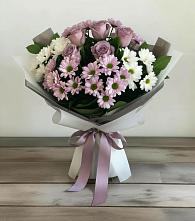 Букет цветов из:  Хризантемы и Розы в Новогагатли