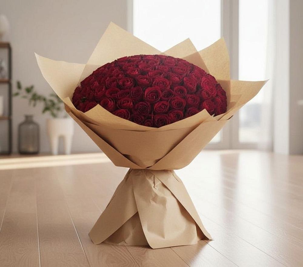 Букет 101 Красная роза в Новогагатли