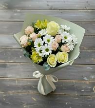 Букет цветов из:  Альстромерии, Розы и Хризантемы #REPLACE_PRED# Новогагатли