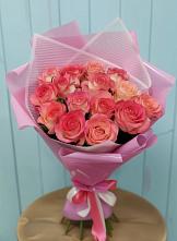 Букет 15 Розовых роз Равель в Новогагатли