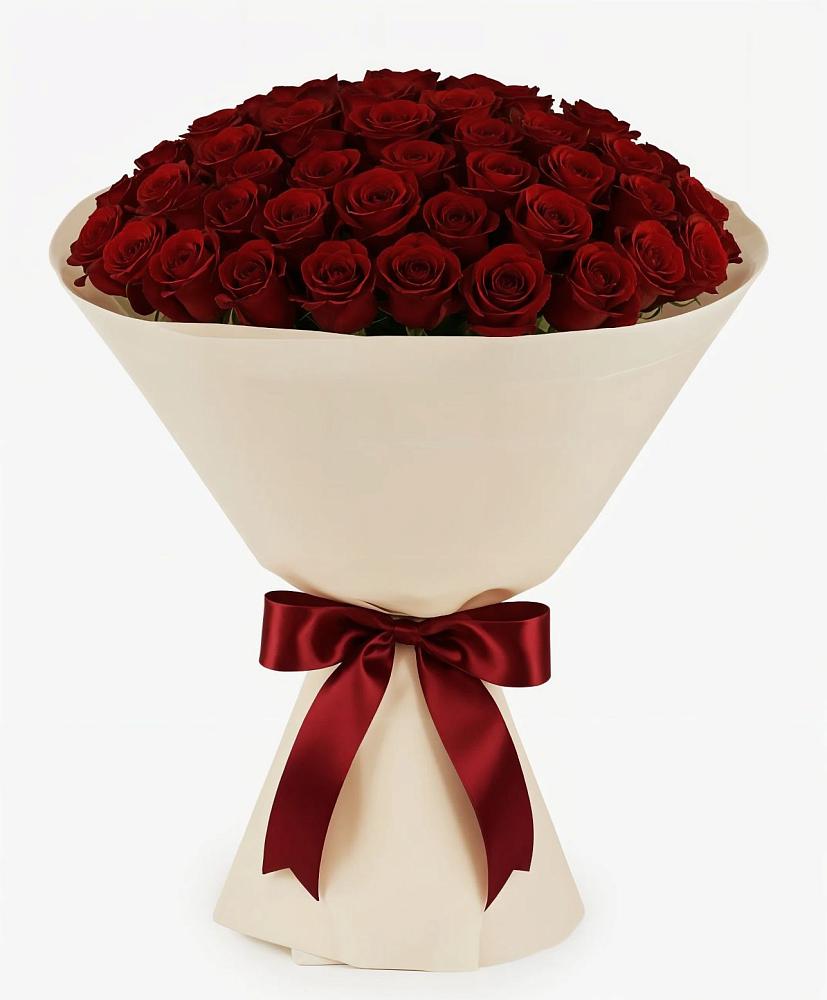 Букет 101 Бордовая роза Блэк Бакарра в Новогагатли