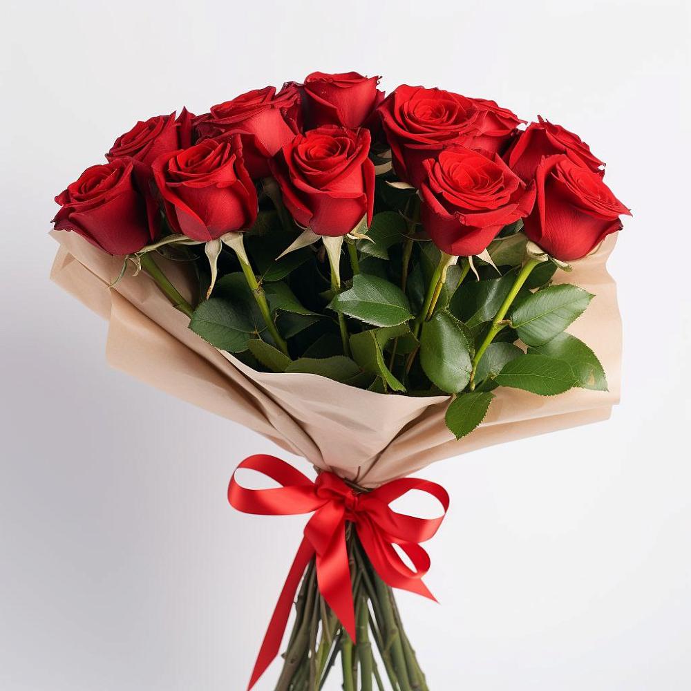 Букет 11 Красных роз Эдлесс Лав в Новогагатли