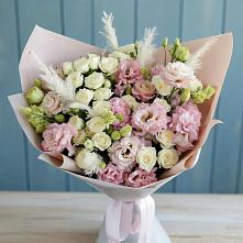 Букет цветов из:  Альстромерии и Розы в Новогагатли